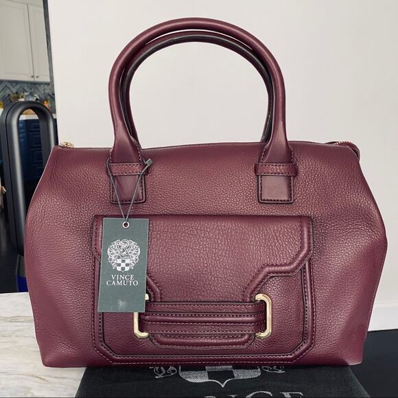 Vince Camuto Handbags - VINCE CAMUTO Jess Satchel in Burgundy